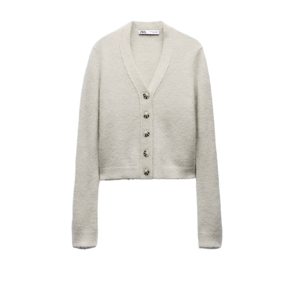 Zara Alpaca and Wool Blend Cropped Sweater - Picture 4 of 10